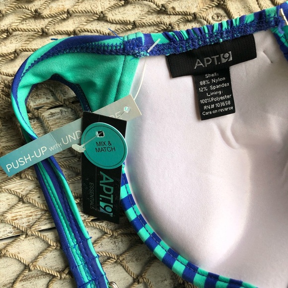 NWT Apt 9 Push Up Swim Suit Halter Top - Picture 3 of 3